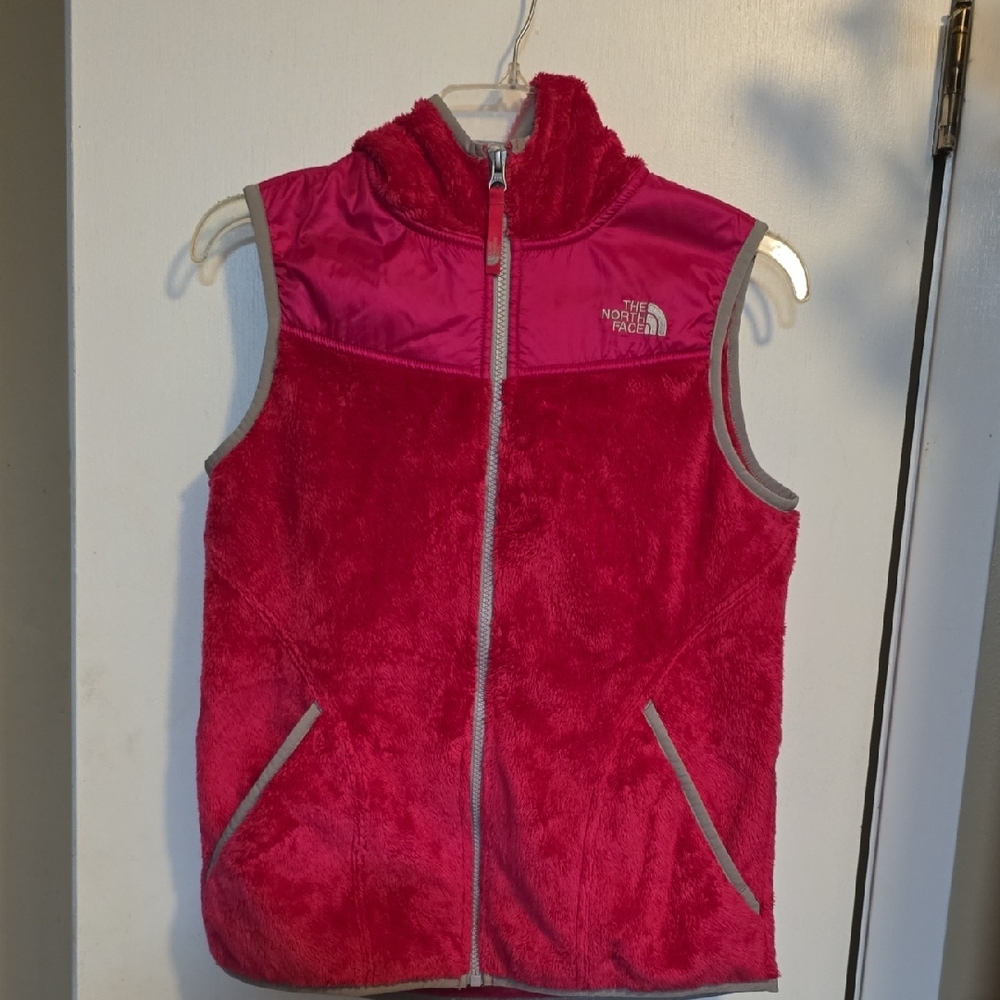 The North Face Hot Pink Fleece Hooded Vest